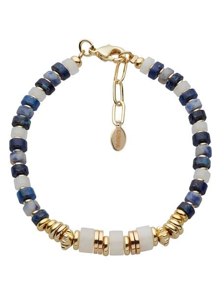 U.S. Polo Assn. Pozłacana bransoletka z lapis lazuli rozmiar: onesize. Niebieskie bransoletki damskie U.S. Polo Assn., metalowe. Za 139.87 zł.