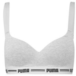 Biustonosz Sportowy Damski Pikowany. Szare biustonosze sportowe damskie Puma, bez wzorów. Za 153.99 zł.