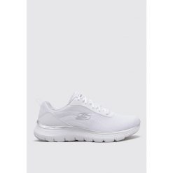 Tenisówki Skechers Model Flex Appeal 5.0 Kolor Biały. Białe obuwie sportowe damskie Skechers, z tkaniny, bez zapięcia, tenisowe. Za 349.55 zł.
