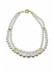 Atelier MIU Pozłacany naszyjnik z perłami - dł. 43 cm rozmiar: onesize. Białe naszyjniki damskie atelier MIU, z perłą, pozłacane. Za 39.99 zł.