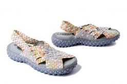 ROCK SPRING Dakota grey veggie, sandały damskie. Szare sandały damskie Rock Spring, bez wzorów, bez obcasa, bez zapięcia. Za 153.93 zł.