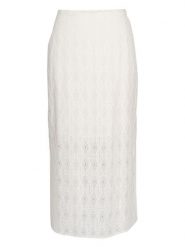 MOSS COPENHAGEN Spódnica "Madelena" w kolorze kremowym rozmiar: XL. Białe spódnice damskie Moss Copenhagen, na co dzień, xl, bez wzorów, z koronki, midi. Za 149.31 zł.