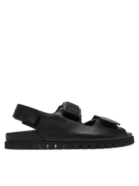 Elisabetta Franchi Sandały SA-14C-52E2-V580 Czarny. Czarne sandały damskie Elisabetta Franchi, bez wzorów, ze skóry, bez obcasa, na płaskiej podeszwie, bez zapięcia. Za 2,499.00 zł.