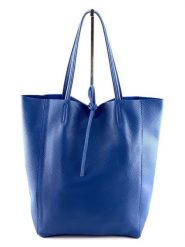 Marlon Skórzany shopper bag w kolorze niebieskim - 40 x 37 x 12 cm rozmiar: onesize. Niebieskie shopper bag Marlon, bez wzorów, z materiału, na ramię, bez dodatków. Za 245.54 zł.