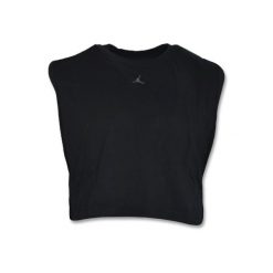 Koszulka damska Air Jordan Sport Essential Tank Top Wmns. Czarne koszulki damskie Jordan, bez wzorów, bez kołnierzyka, bez ramiączek. Za 128.00 zł.