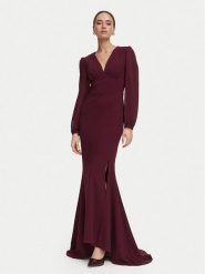 Rinascimento Sukienka wieczorowa CFC0130450003 Bordowy Slim Fit. Czerwone sukienki damskie Rinascimento, bez wzorów, z syntetyku, wizytowe, bez ramiączek. Za 894.99 zł.