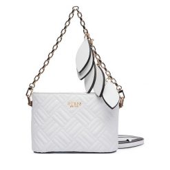 Torebka Guess. Białe listonoszki damskie Guess, z aplikacjami, bez dodatków. Za 549.99 zł.