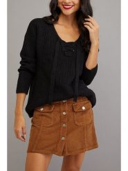 Milan Kiss Sweter w kolorze czarnym rozmiar: L. Czarne swetry klasyczne damskie Milan Kiss, l, bez kołnierzyka. Za 113.99 zł.