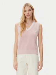 Guess Jeans Sweter W5GR02 Z3HM1 Różowy Regular Fit. Czerwone swetry klasyczne damskie Guess Jeans, xxl, z bawełny, bez kołnierzyka. Za 169.99 zł.