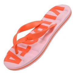 Damskie Japonki na Basen Pomarańczowe Plażowe Klapki Kubota Classic. Brązowe klapki damskie Kubota, bez wzorów, z materiału, bez obcasa, bez zapięcia. Za 89.99 zł.