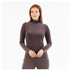Sweter damski BR Equitation Jeanine. Brązowe swetry klasyczne damskie BR, na zimę, bez kołnierzyka. Za 241.00 zł.