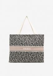 Czarna Prostokątna Torebka Shopperka z Zapięciem na Suwak Salaniela. Czarne shopper bag Born2be, z jeansu, bez dodatków. Za 74.99 zł.