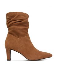 MEXX Botki EO-WI44-TIP-01 Brązowy jasny. Brązowe botki damskie Mexx, ze skóry, bez obcasa, na szpilce, bez zapięcia. Za 479.99 zł.