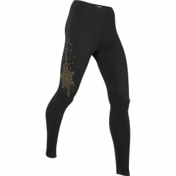 Legginsy sportowe, długie LEVEL1 bonprix czarny. Czarne legginsy damskie bonprix, w paski. Za 74.99 zł.