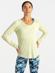 Dare 2b Koszulka sportowa "Discern" w kolorze zielonym rozmiar: 40. Zielone koszulki sportowe damskie Dare 2b, bez wzorów, z materiału, bez ramiączek, outdoorowe. Za 63.45 zł.