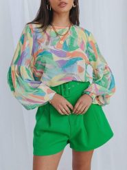 LA Angels Bluzka ze wzorem rozmiar: XL. Bluzki damskie LA Angels, xl, bez wzorów, bez kołnierzyka, bez ramiączek. Za 130.99 zł.