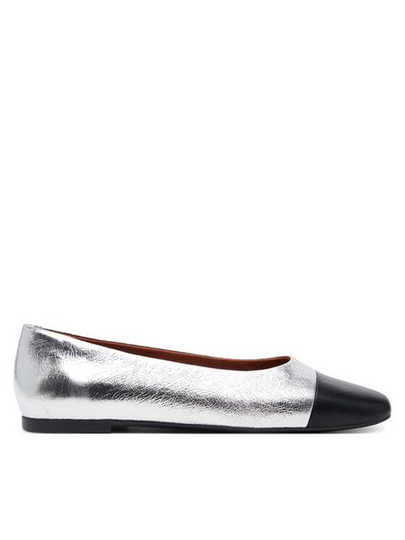 Vagabond Shoemakers Baleriny Jolin 5508-619-72 Srebrny. Szare balerinki damskie Vagabond Shoemakers, bez wzorów, ze skóry. Za 249.99 zł.