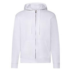 Klasyczna Kurtka Z Kapturem Dla Dorosłych Unisex. Białe kurtki damskie Fruit of the Loom, l, bez wzorów, z kapturem. Za 135.99 zł.