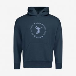 Bluza z kapturem unisex PADEL. Niebieskie bluzy damskie Head, xs, bez wzorów, z kapturem. Za 278.10 zł.