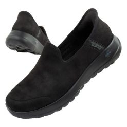 Buty sportowe damskie Skechers Go Walk Joy Slip-ins. Czarne obuwie sportowe casual damskie Skechers, z materiału, na fitness i siłownię. Za 239.00 zł.