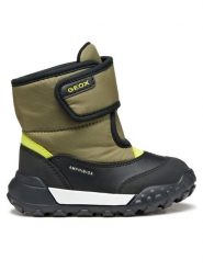 Geox Śniegowce B Trekkyup B Abx B566LA 054FU C3Y7N M Khaki. Brązowe buty zimowe chłopięce Geox, z materiału, bez zapięcia. Za 239.99 zł.