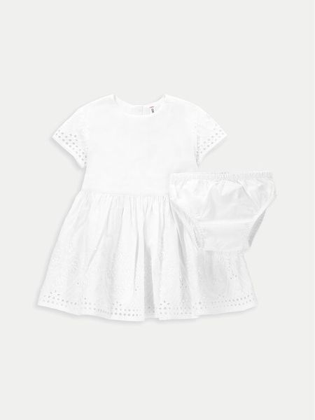 Coccodrillo Sukienka letnia WC4128202GPN Biały Regular Fit. Białe sukienki dziewczęce COCCODRILLO, bez wzorów, z bawełny, bez ramiączek, proste. Za 99.99 zł.