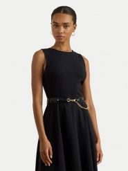 LAUREN RALPH LAUREN Sukienka koktajlowa 200980935001 Czarny Regular Fit. Czarne sukienki damskie Lauren Ralph Lauren, bez wzorów, z wiskozy, wizytowe, bez ramiączek. Za 989.99 zł.