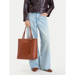 Torebka GINO ROSSI. Brązowe shopper bag Gino Rossi, bez wzorów, bez dodatków. Za 229.99 zł.