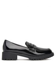 DeeZee Lordsy LZ24-05 Czarny. Czarne półbuty damskie DeeZee, bez wzorów, ze skóry, bez obcasa, bez zapięcia. Za 139.99 zł.
