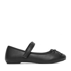 Baleriny DeeZee. Czarne baleriny dziewczęce DeeZee, bez wzorów, bez obcasa, bez zapięcia. Za 59.99 zł.