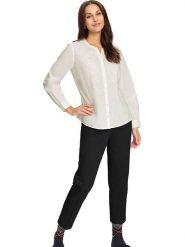 WITT WEIDEN Bluzka w kolorze białym rozmiar: 48. Białe bluzki damskie WITT WEIDEN, bez wzorów, z bawełny, bez kołnierzyka, bez ramiączek. Za 60.88 zł.