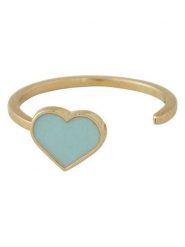 Design Letters Pozłacany pierścionek "Heart" rozmiar: onesize. Żółte pierścionki damskie Design Letters, pozłacane. Za 130.99 zł.