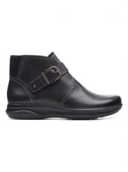 Clarks Skórzane botki "Appley Mid" w kolorze czarnym rozmiar: 40. Czarne botki damskie Clarks, bez obcasa, bez zapięcia. Za 316.24 zł.