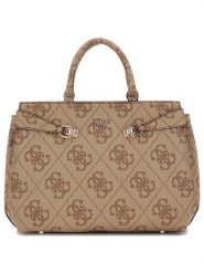 Guess Torebka w kolorze jasnobrązowym - 18 x 14 x 7 cm rozmiar: onesize. Brązowe torebki klasyczne damskie Guess, z materiału, bez dodatków. Za 404.65 zł.