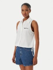 Karl Lagerfeld Jeans Kamizelka B2W11020 Biały Regular Fit. Białe kamizelki damskie Karl Lagerfeld Jeans, l, bez wzorów, z bawełny, bez kaptura. Za 375.99 zł.