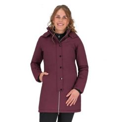 Parka dla kobiet QHP Maelynn. Czerwone parki damskie QHP, na zimę, bez kaptura. Za 536.50 zł.