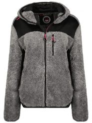 Maison Montaigne Kurtka polarowa "Telomai" w kolorze szaro-czarnym rozmiar: XXL. Szare kurtki damskie Maison Montaigne, xxl, bez wzorów, z polaru, bez kaptura. Za 109.78 zł.