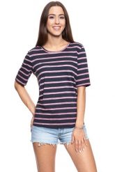 MUSTANG T SHIRT DAMSKI Alina V Striped 1009025 11550. Czarne t-shirty damskie Mustang, s, bez wzorów, bez kołnierzyka. W wyprzedaży za 39.99 zł.