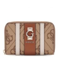 Guess Portfel w kolorze jasnobrązowo-beżowym - 14 x 9 x 2 cm rozmiar: onesize. Brązowe portfele damskie Guess, z aplikacjami, z materiału. Za 173.99 zł.