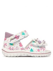 Primigi Sandały 1363300 Biały. Białe sandały dziewczęce Primigi, ze skóry, bez obcasa, bez zapięcia. Za 249.99 zł.