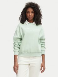 Tommy Hilfiger Bluza WW0WW47831 Zielony Regular Fit. Zielone bluzy damskie Tommy Hilfiger, s, bez wzorów, z syntetyku, bez kaptura. Za 409.99 zł.