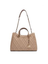 Guess Torebka Isemay HWGG96 28060 Beżowy. Brązowe kuferki damskie Guess, z aplikacjami, ze skóry, bez dodatków. Za 679.99 zł.