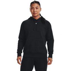 Bluza damska Under Armour Rival Fleece. Czarne bluzy damskie Under Armour, l, bez wzorów, z bawełny, bez kaptura. Za 241.85 zł.