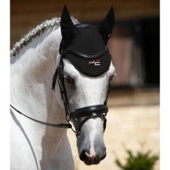 Czapka z muchą dla koni Premier Equine Atlas. Czarne czapki damskie PREMIER EQUINE, bez wzorów. Za 240.00 zł.