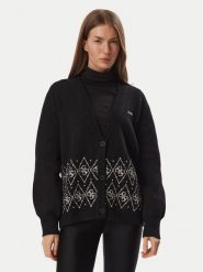 Guess Kardigan V6BR17 Z2279 Czarny Regular Fit. Czarne kardigany damskie Guess, s, z aplikacjami, z syntetyku. Za 474.99 zł.