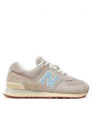 New Balance Sneakersy WL574GQ2 Szary. Szare obuwie sportowe damskie New Balance, ze skóry, bez zapięcia. Za 299.99 zł.