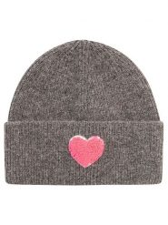 Zwillingsherz Czapka "Heart" w kolorze szarym rozmiar: onesize. Szare czapki damskie Zwillingsherz, bez wzorów, z materiału. Za 134.95 zł.