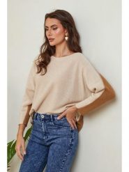 Joséfine Sweter "Dorog" w kolorze beżowo-jasnobrązowym rozmiar: S. Brązowe swetry klasyczne damskie Joséfine, s, z kaszmiru, bez kołnierzyka. Za 195.99 zł.