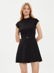 Imperial Sukienka koktajlowa ADNKHAWC Czarny Slim Fit. Czarne sukienki damskie Imperial, bez wzorów, z syntetyku, wizytowe, bez ramiączek. Za 169.99 zł.