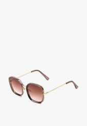 Jasnobrązowe Okulary z Kwadratowymi Szkłami Eleganckie Fainna. Brązowe okulary przeciwsłoneczne damskie Born2be. Za 34.99 zł.